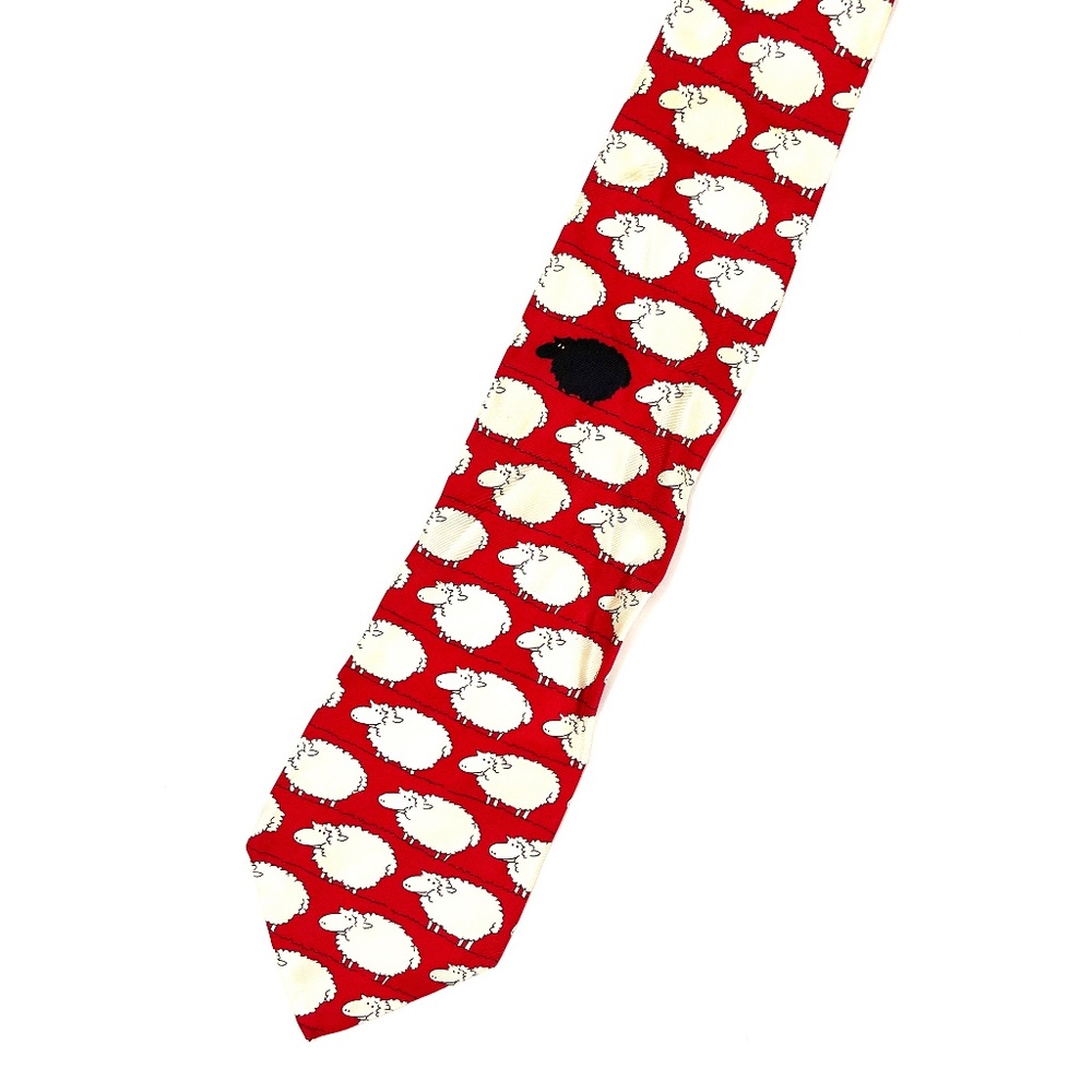 Ian Heath; Tie Rack ("Black Sheep") 100% Silk Tie